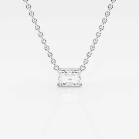 0.50 CT Radiant Moissanite Diamond Solitaire Necklace