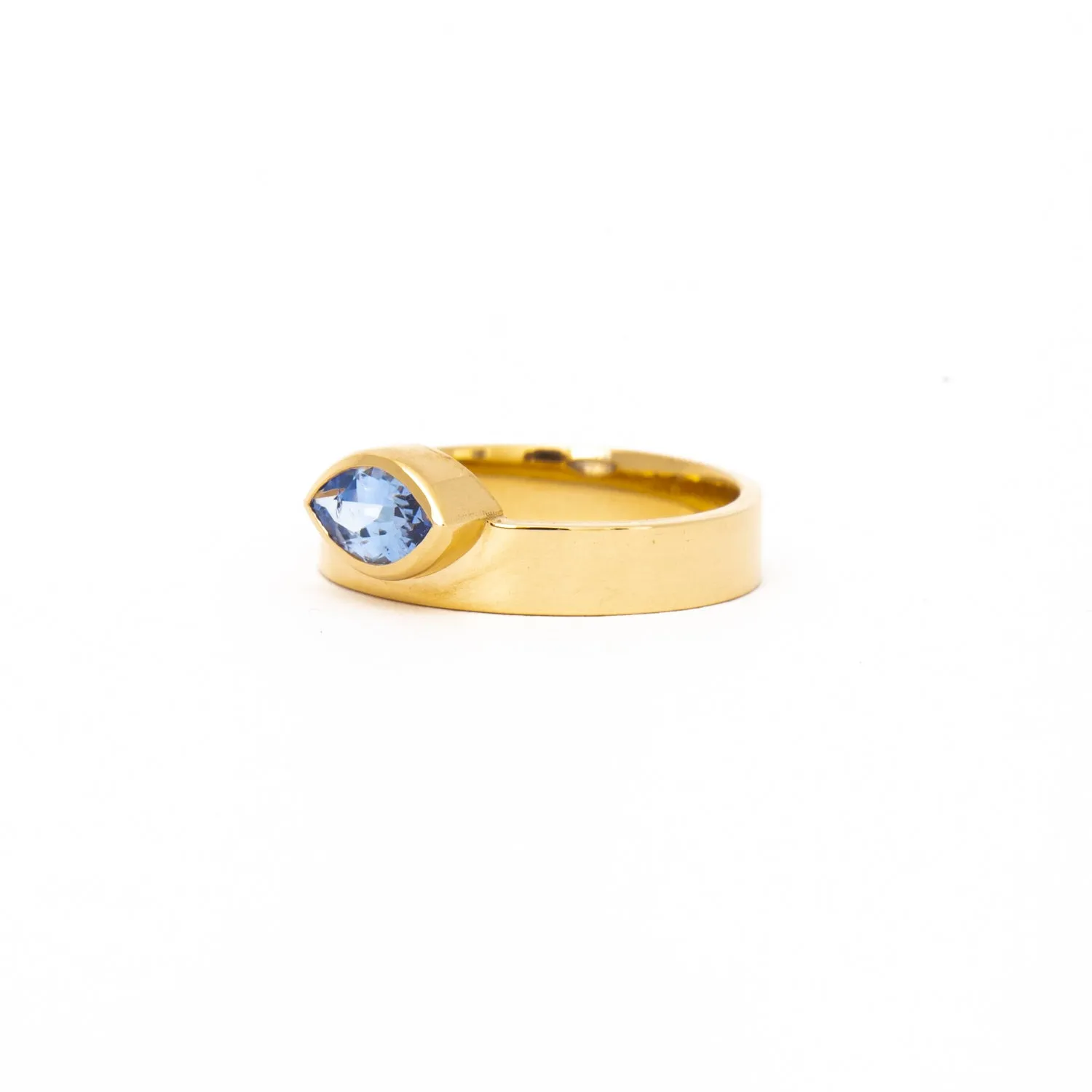 0.81 ct Marquise Sapphire Monolith Ring