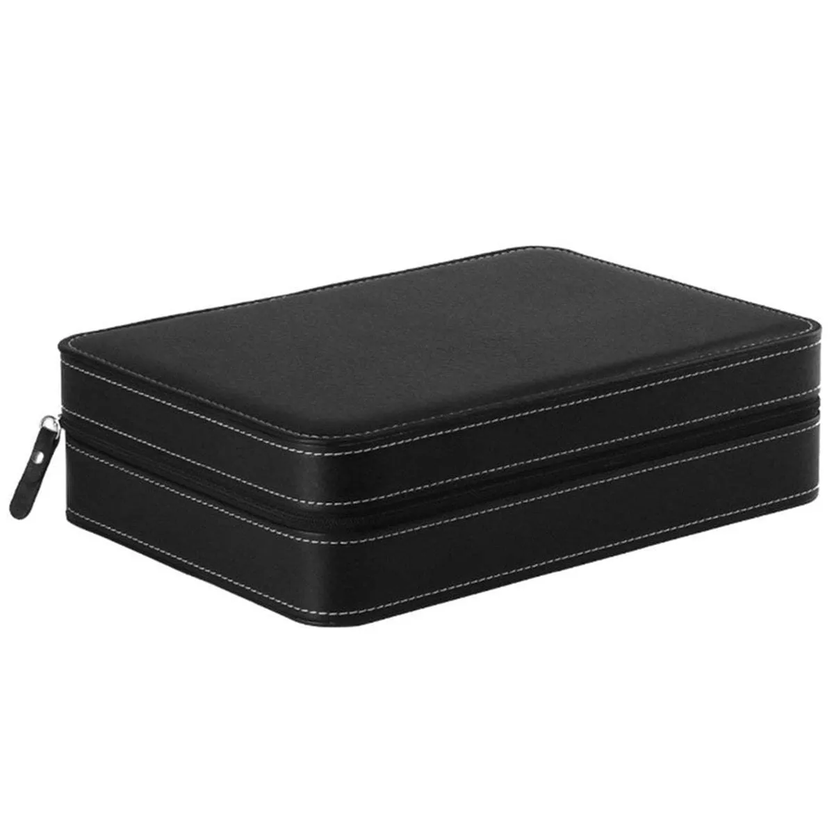 10 Slots Black Portable Travel Watch and Jewelry Storage Box