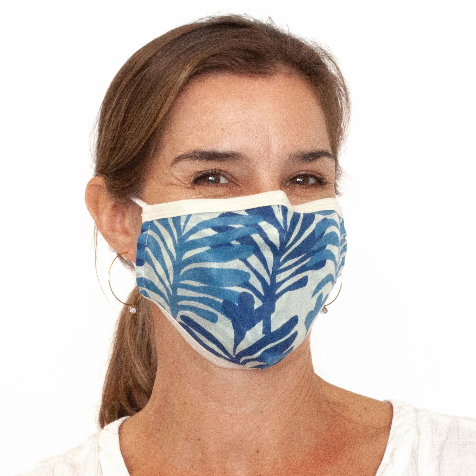 100% Cotton Face Mask in Blue