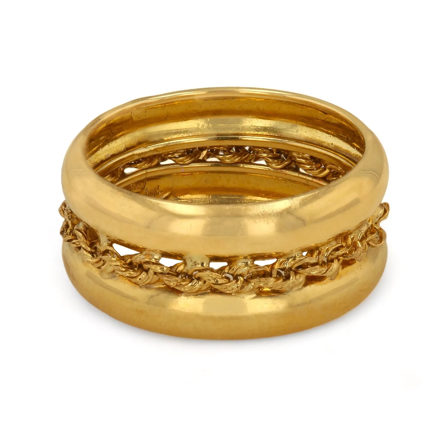 10K Yellow Gold Rope Ring - 221832