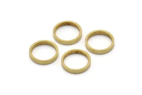 12x2mm Circle Connectors - 50 Raw Brass Circle Connectors (12x0.8x2mm) D0306