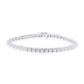 14K WHITE GOLD DIAMOND TENNIS BRACELET 4.03CTW