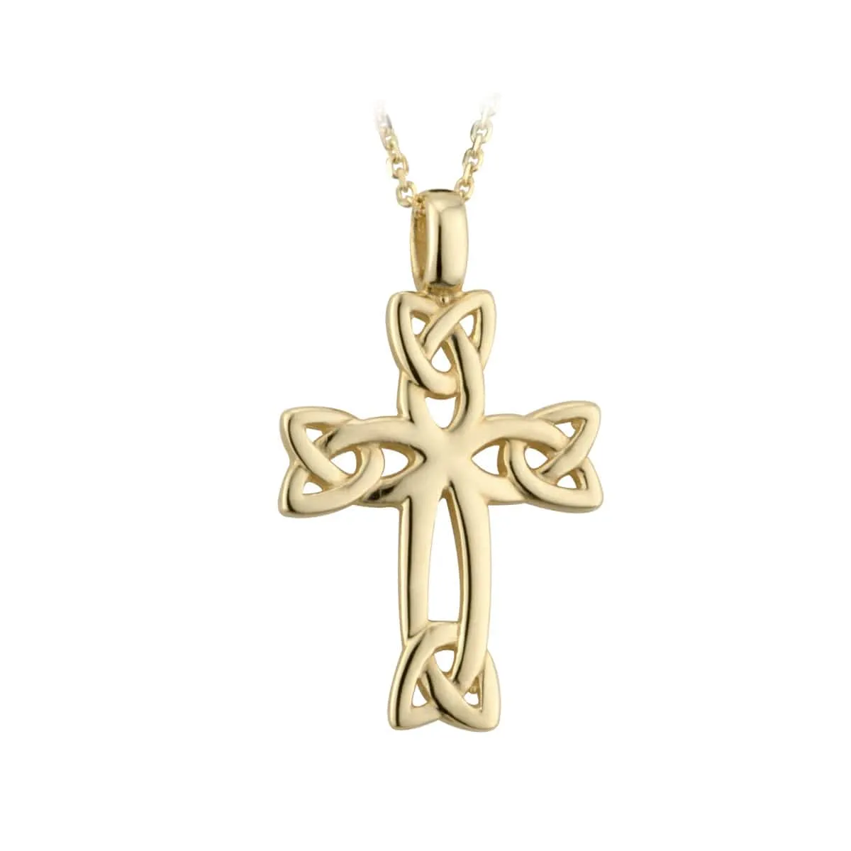 14K Yellow Gold Celtic Cross Pendant