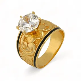 14K Yellow Gold Solitaire Ring - 224045