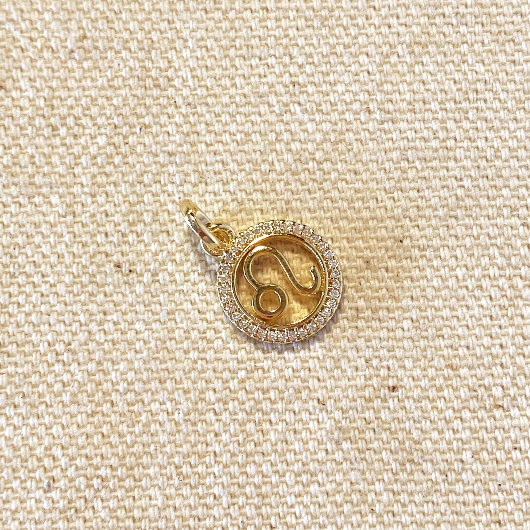 18k Gold Filled Mini Leo Zodiac Pendant