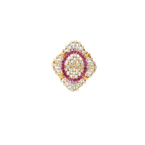 22K Gold & Gemstone Opulence Ring