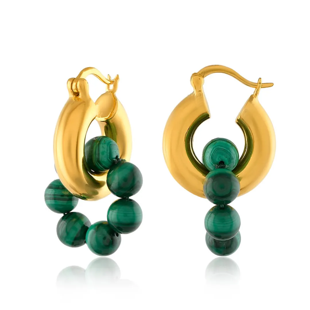 22K Gold Plated Sura Hoop Earrings