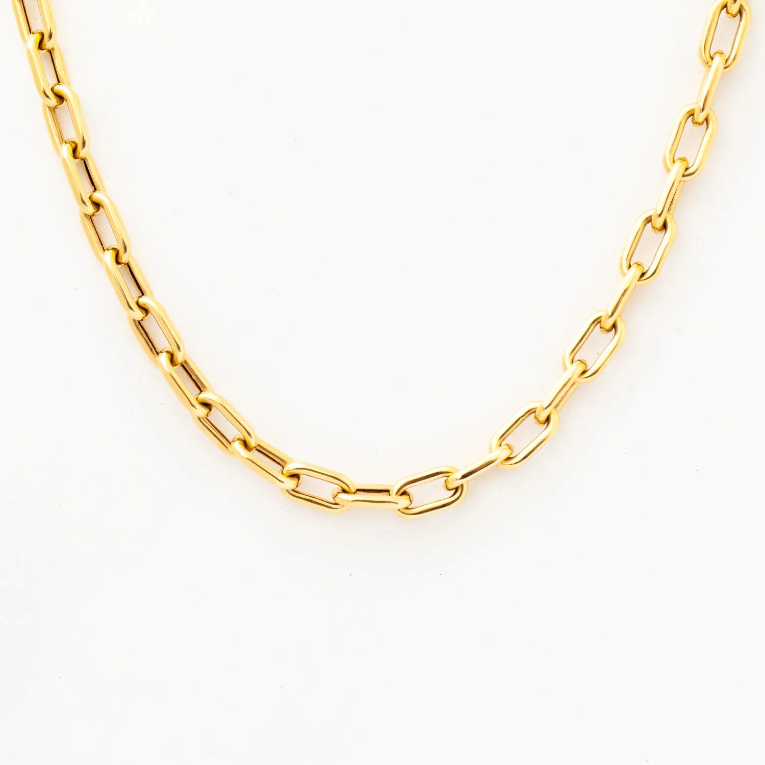 7mm Italian Chain Link Necklace