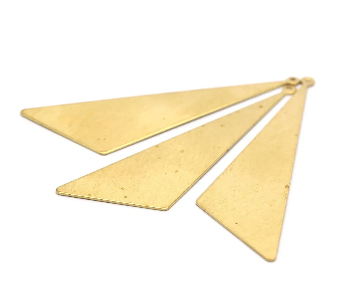 8 Raw Brass Triangles (60x50x23mm) Bs 1202