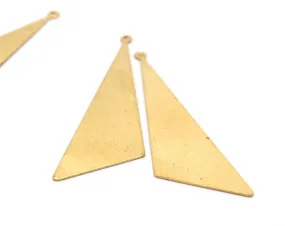 8 Raw Brass Triangles (60x50x23mm) Bs 1202