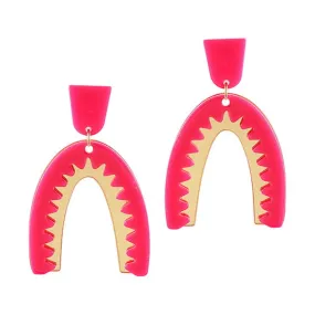 Barbie Theme Geometric Popart Dangle Earrings