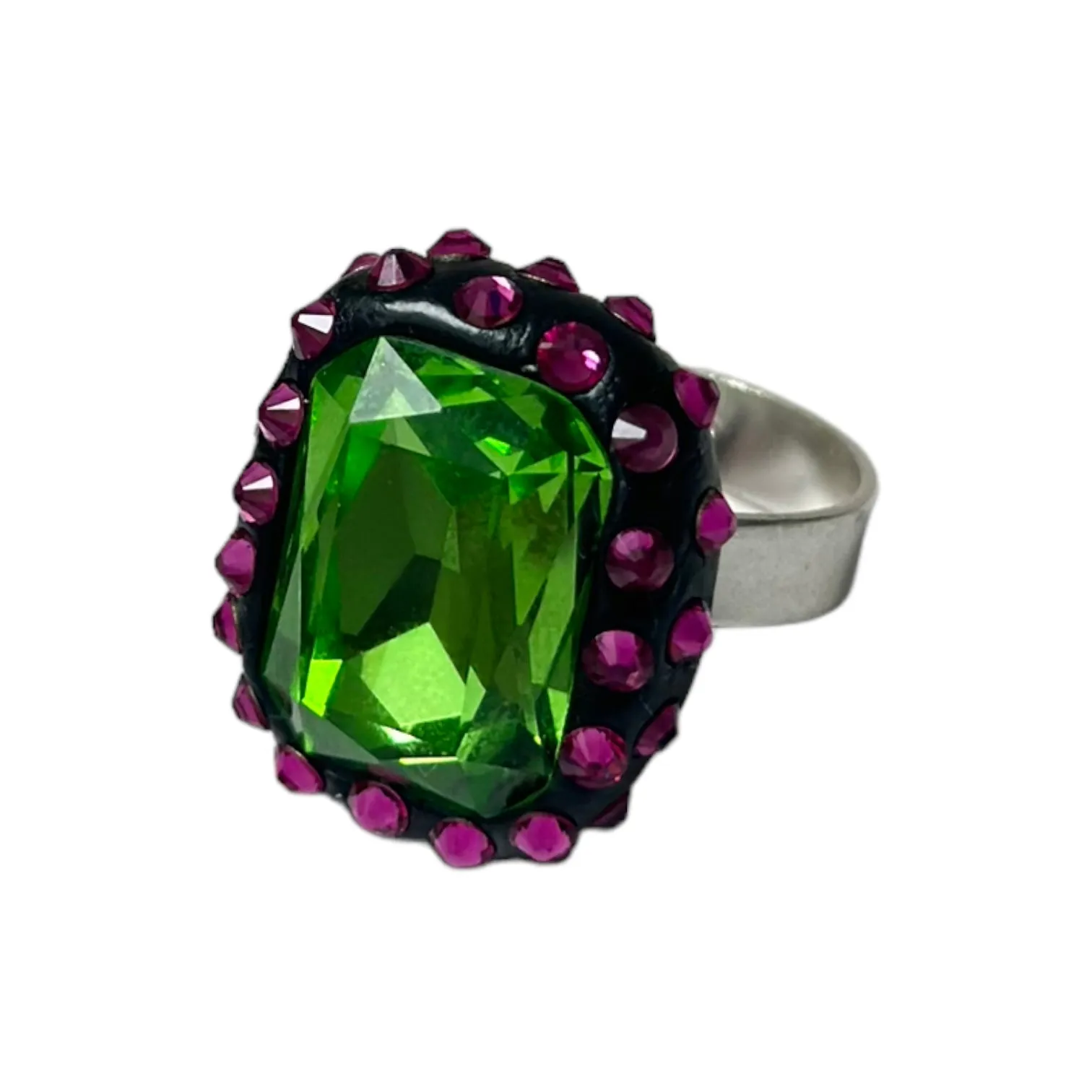 B.E. COLORS RECTANGLE SWAROVSKI RING