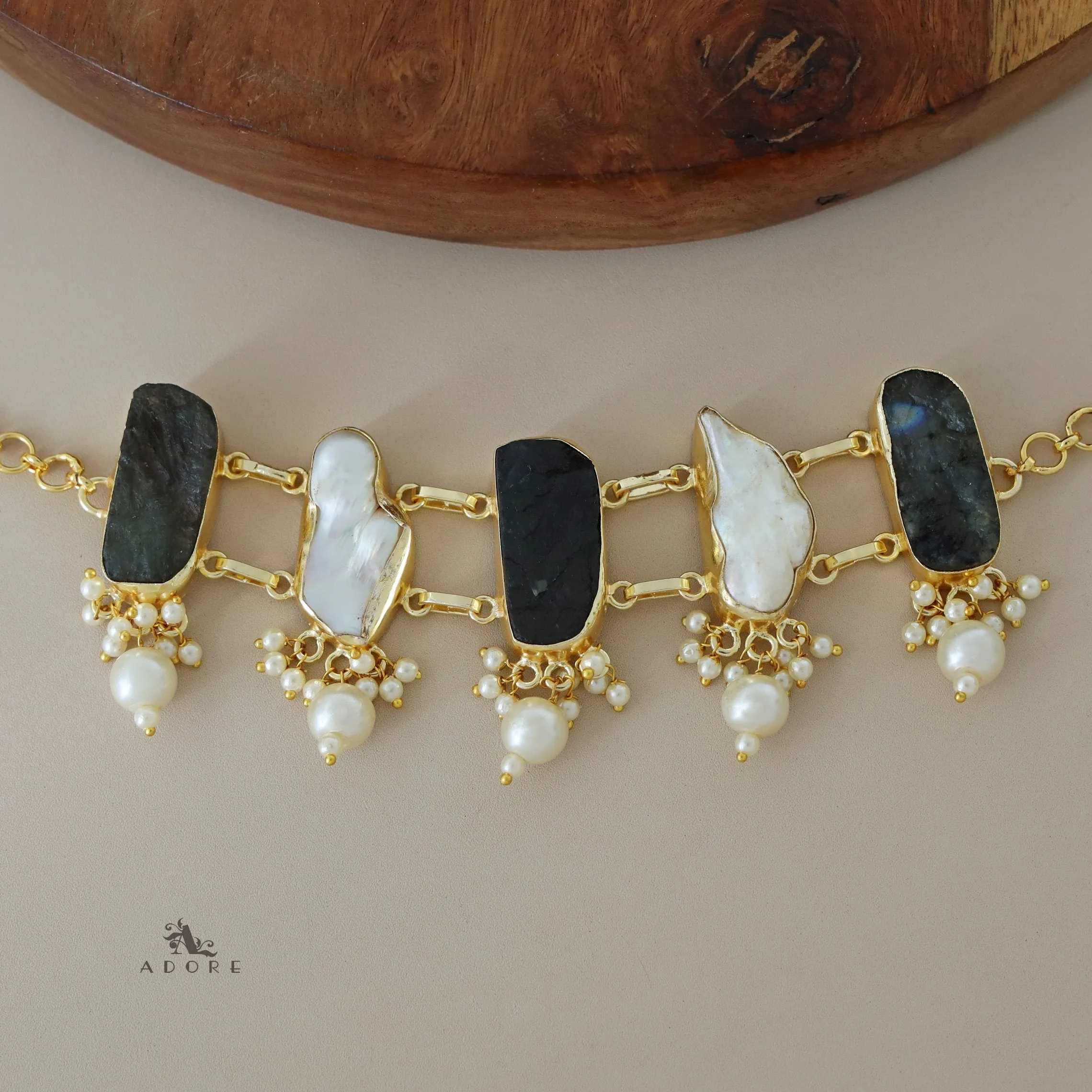 Bethany Raw Stone with Baroque Choker