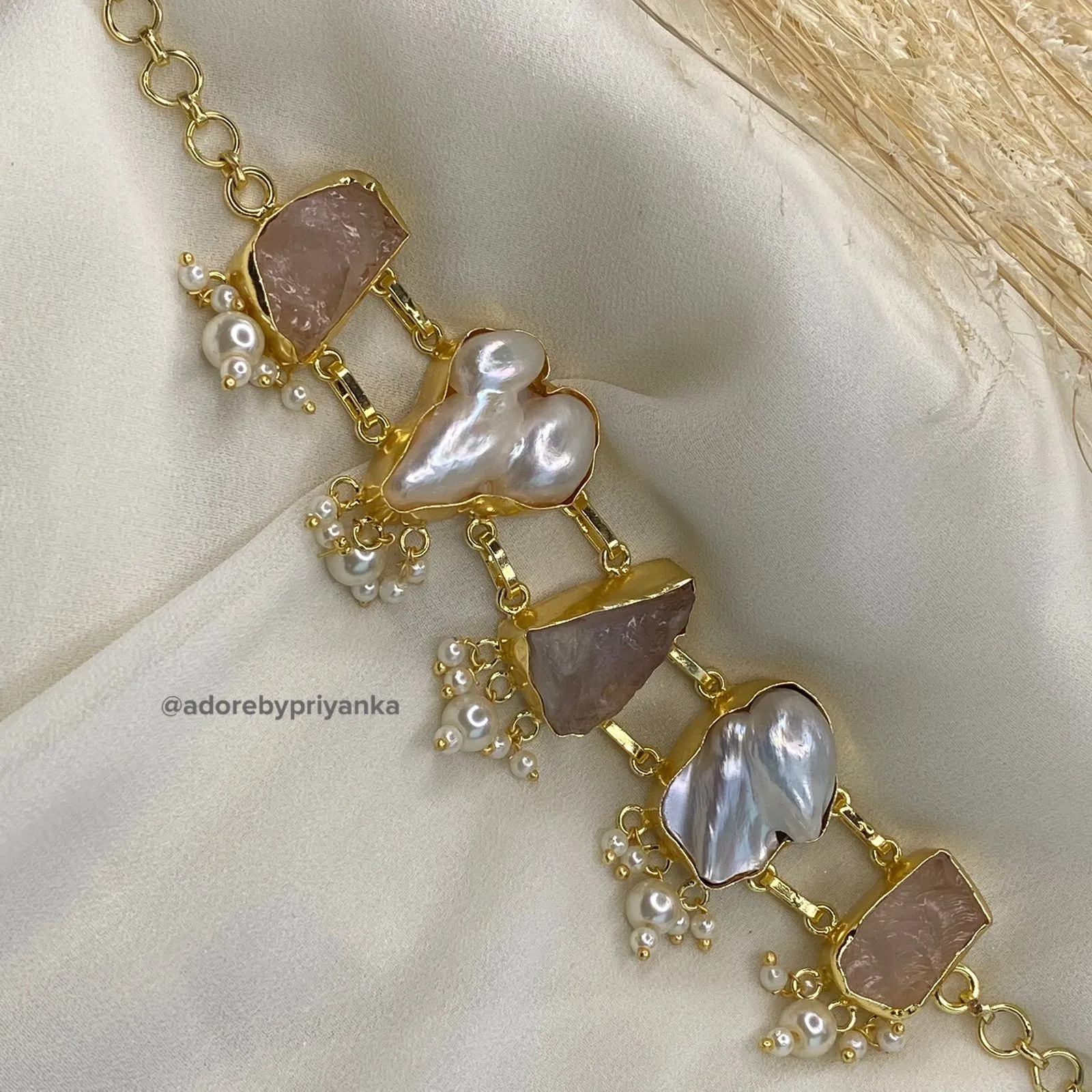 Bethany Raw Stone with Baroque Choker