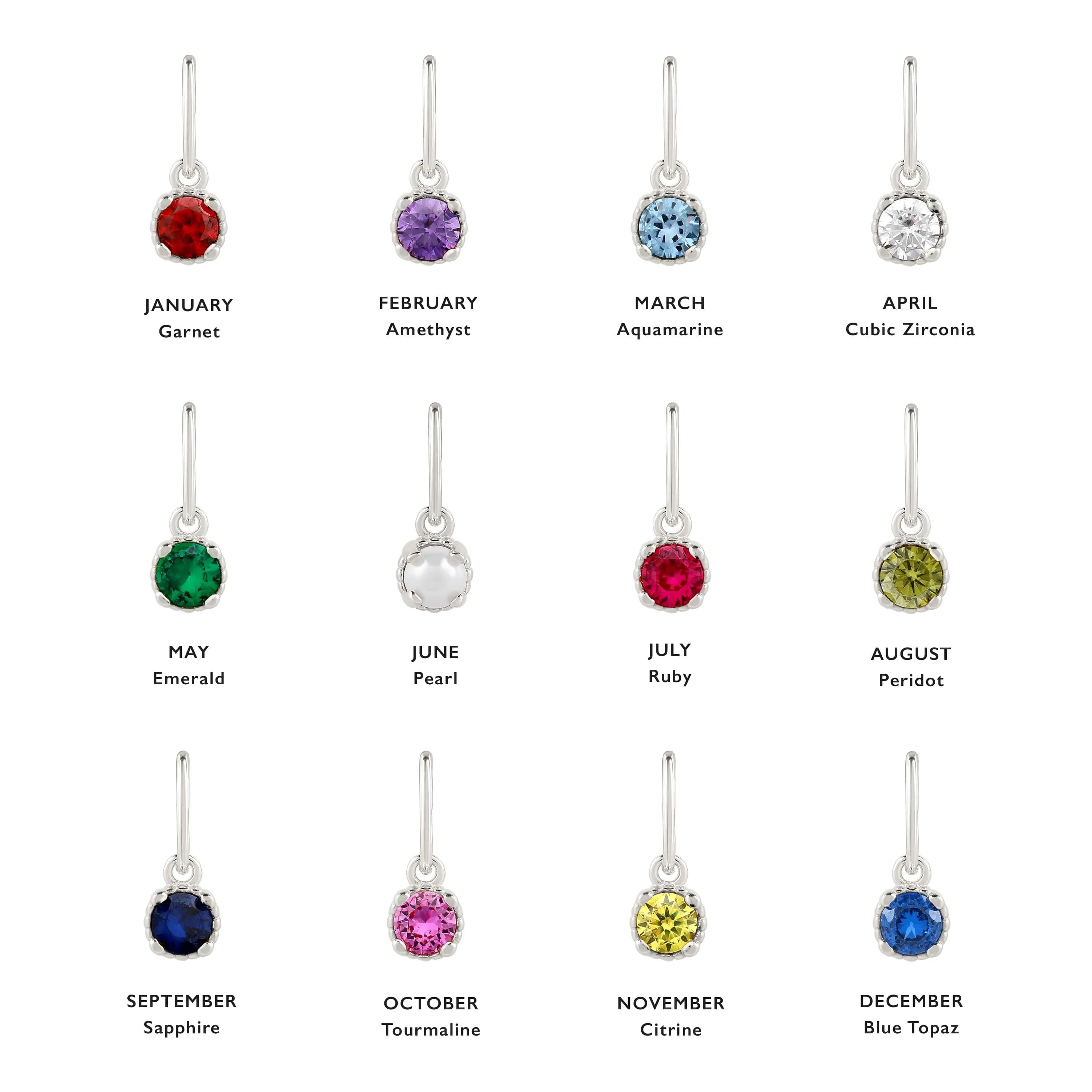 Birthstone Pendant Necklace