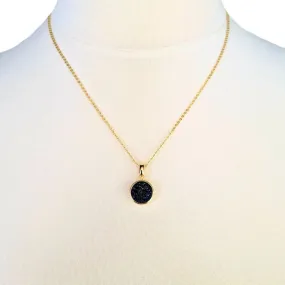 Black Druzy Agate Necklace