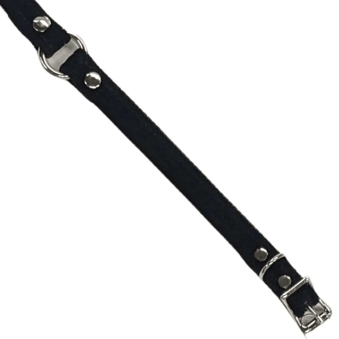 Black Velvet Ring Choker - 3/4"