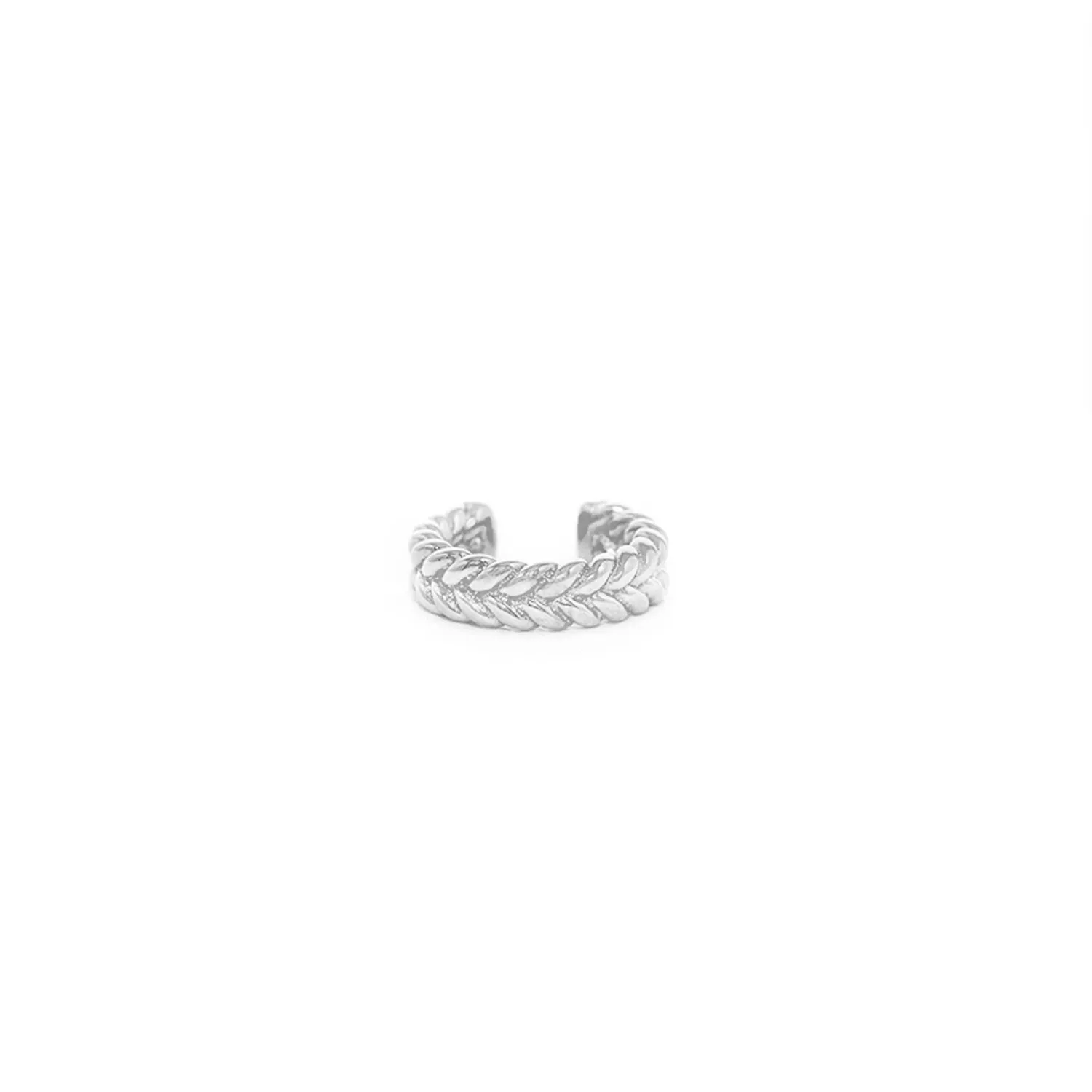 Braided Ear Cuff | Silver