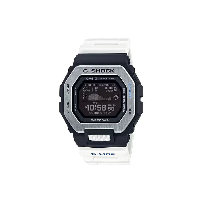 CASIO G-SHOCK G-SLIDE DIGITAL WATCH WHITE RESIN SURF WATCH GBX100-7