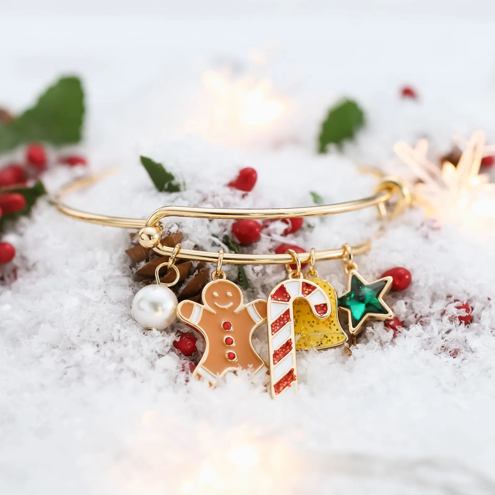 Christmas Gingerbread Man Bracelet