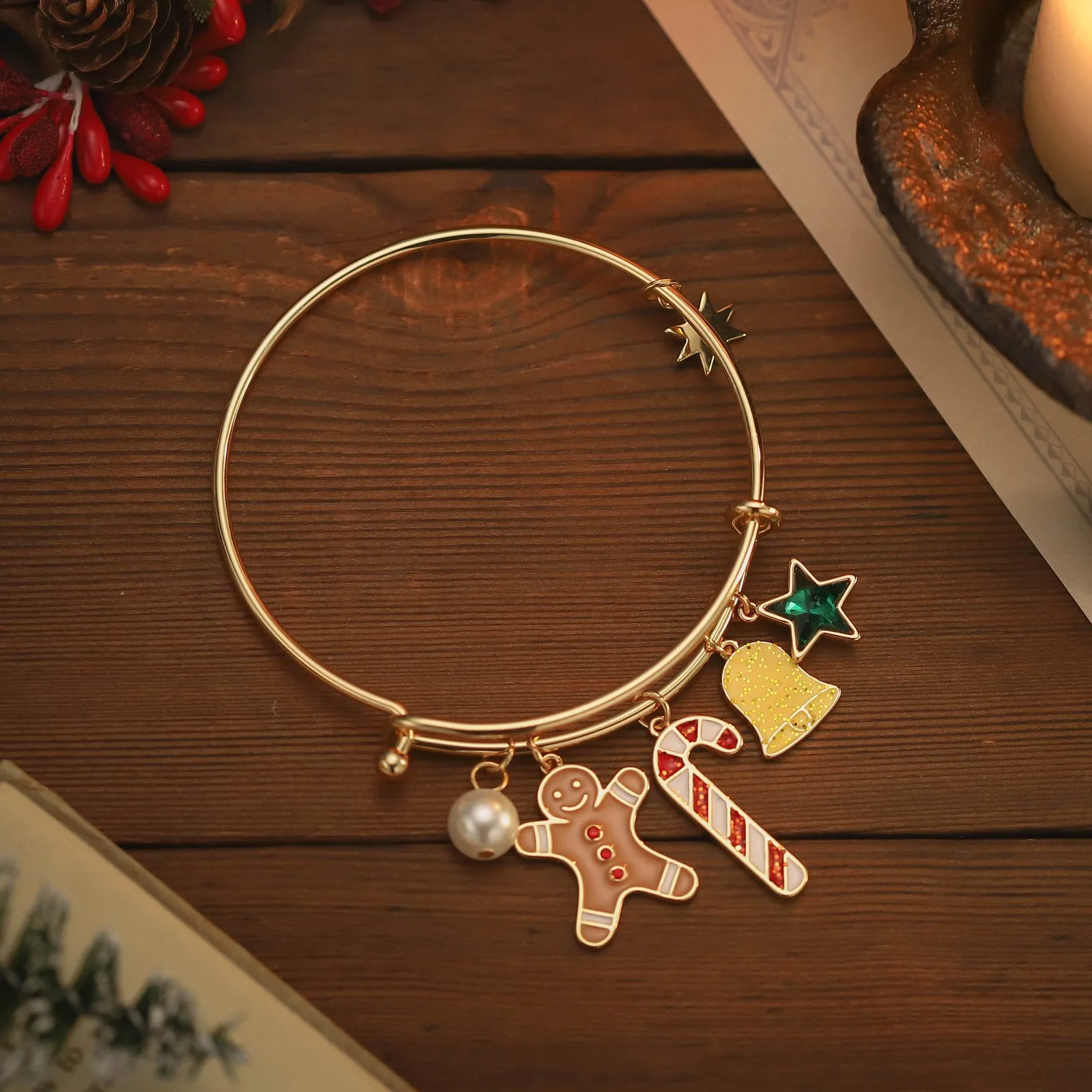 Christmas Gingerbread Man Bracelet