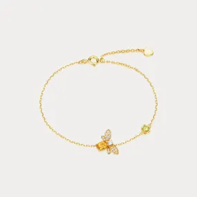 Citrine Honey Bee Bracelet