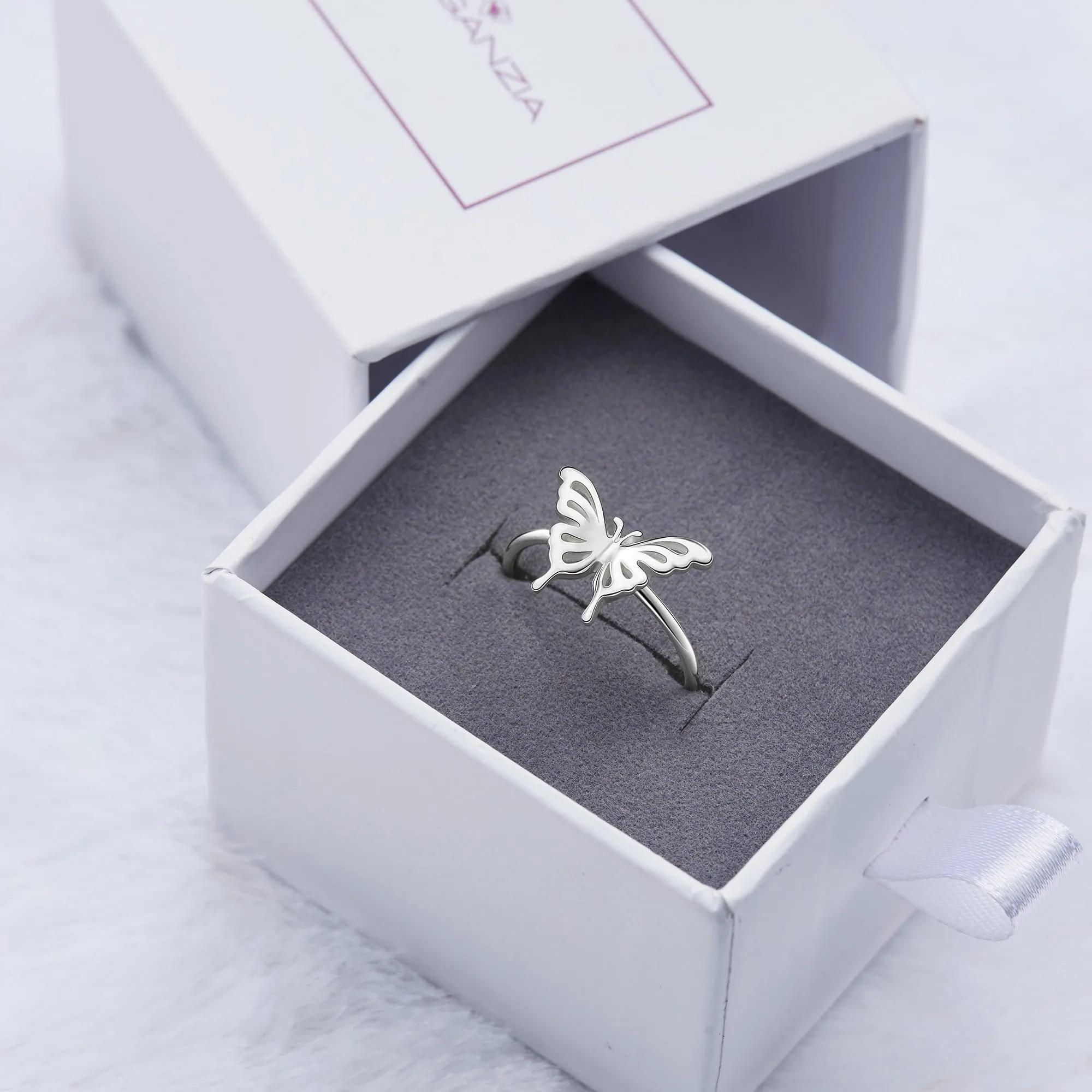 Classic Butterfly Sterling Silver Ring