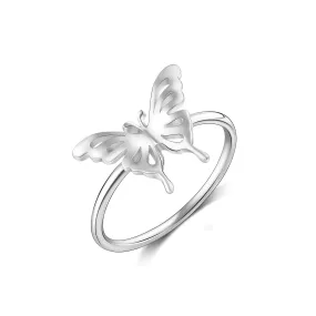 Classic Butterfly Sterling Silver Ring