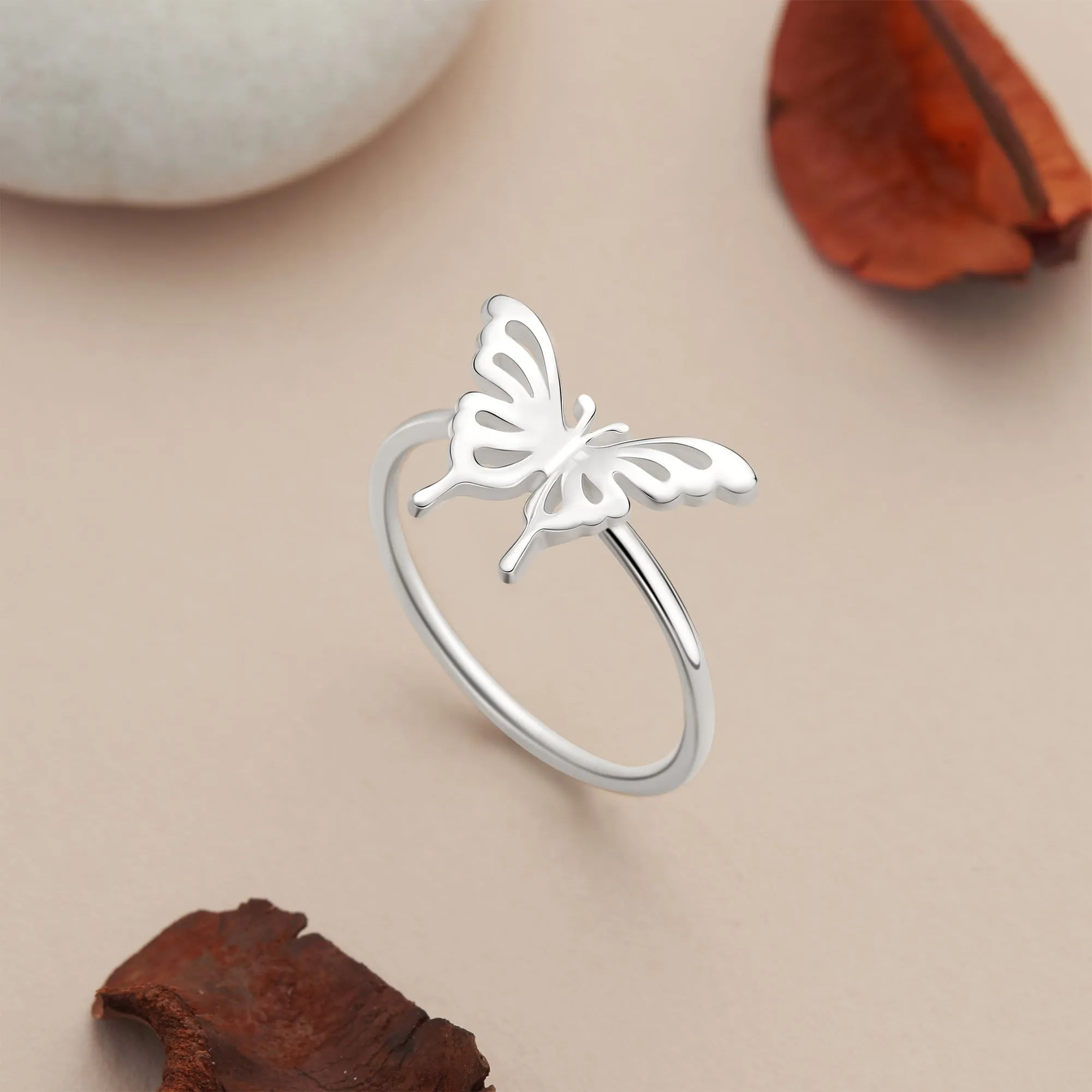 Classic Butterfly Sterling Silver Ring