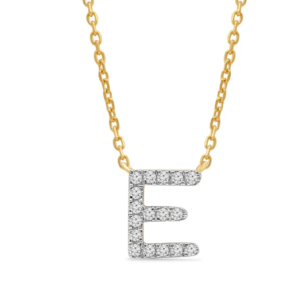 Classic Diamond Initial Charm Necklace