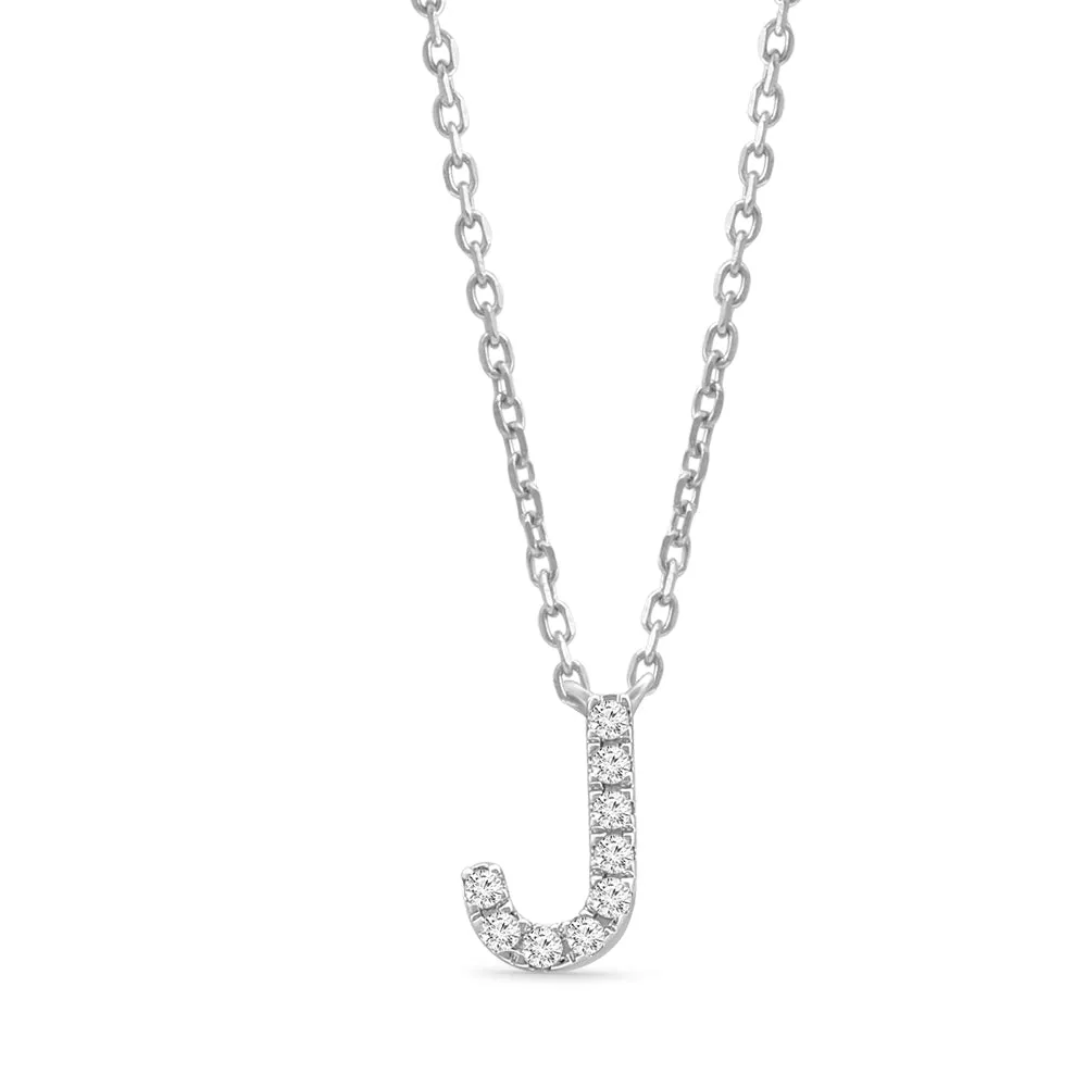 Classic Diamond Initial Charm Necklace