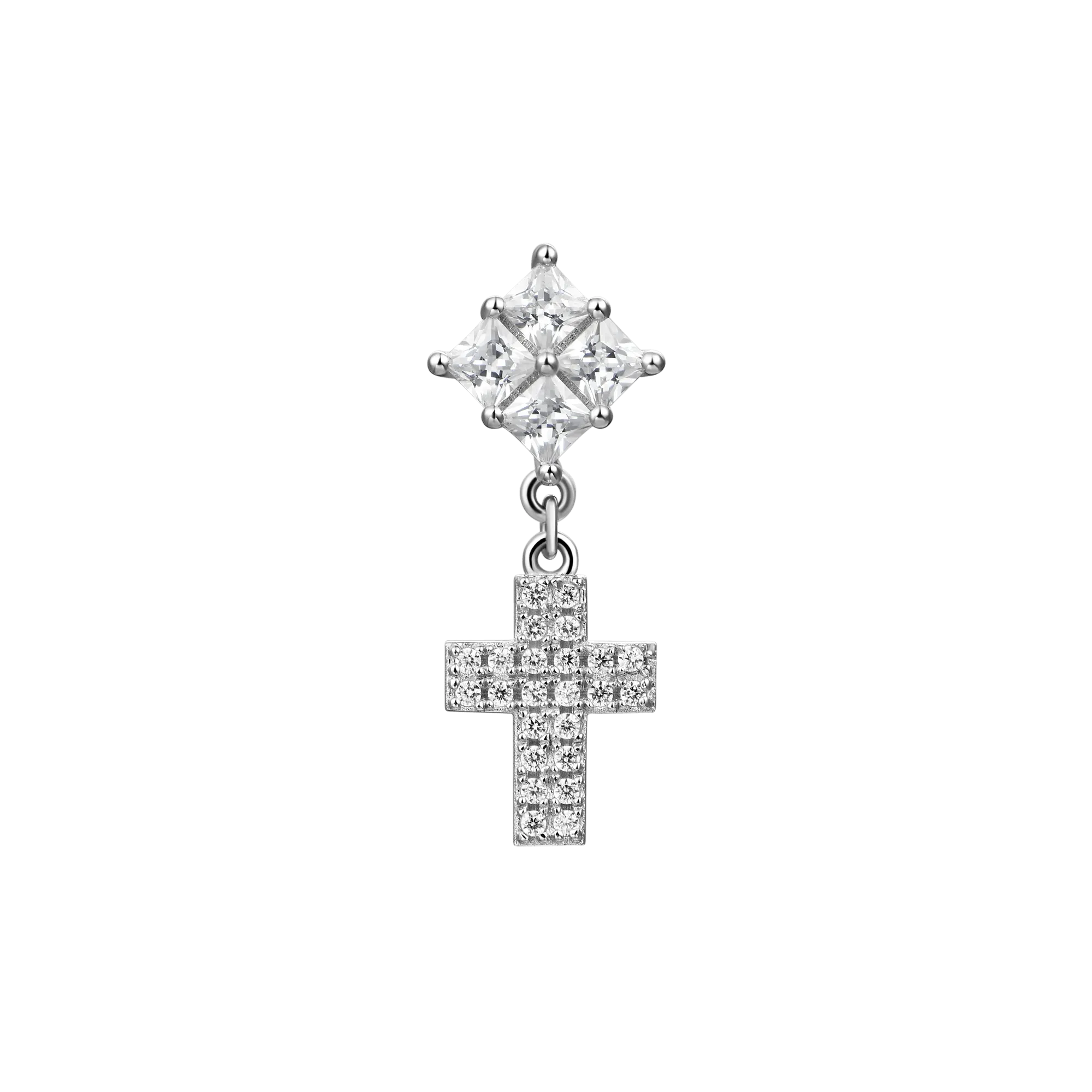 Cross Drop Earring