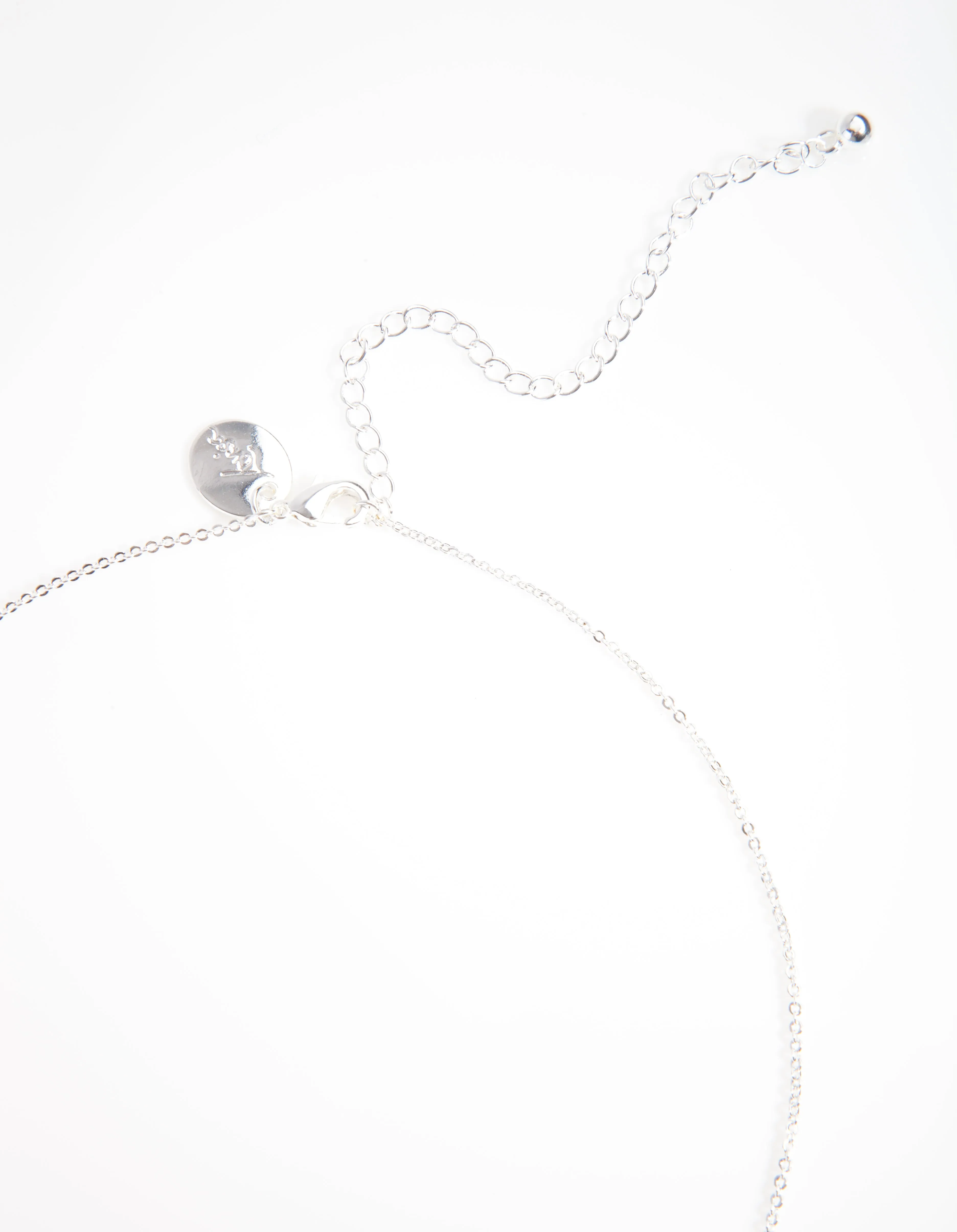 Cubic Zirconia Silver Open Circle Necklace