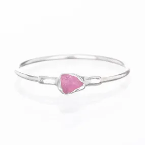 Dainty Raw Ruby Ring in Sterling Silver