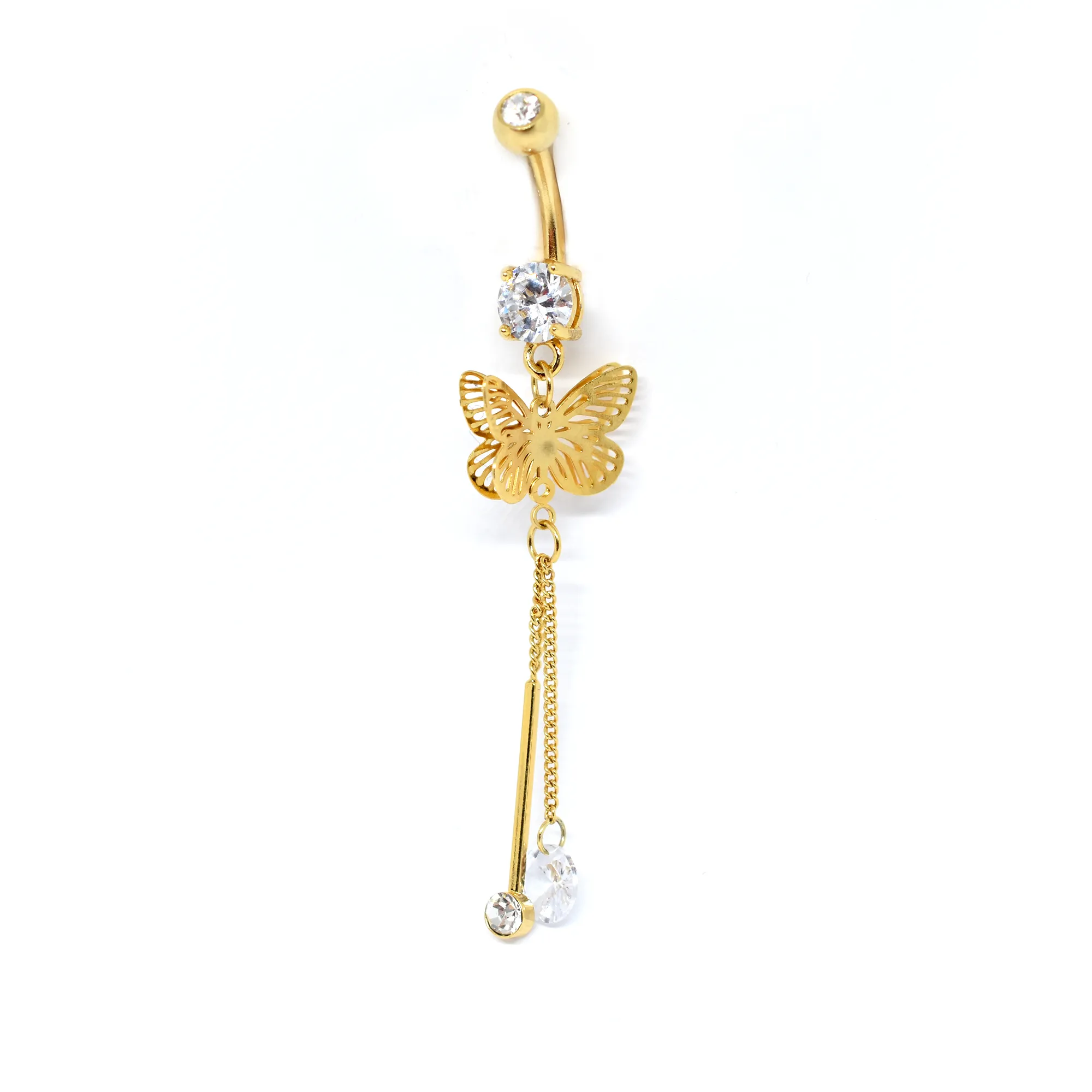 Dangly Butterfly Belly Ring