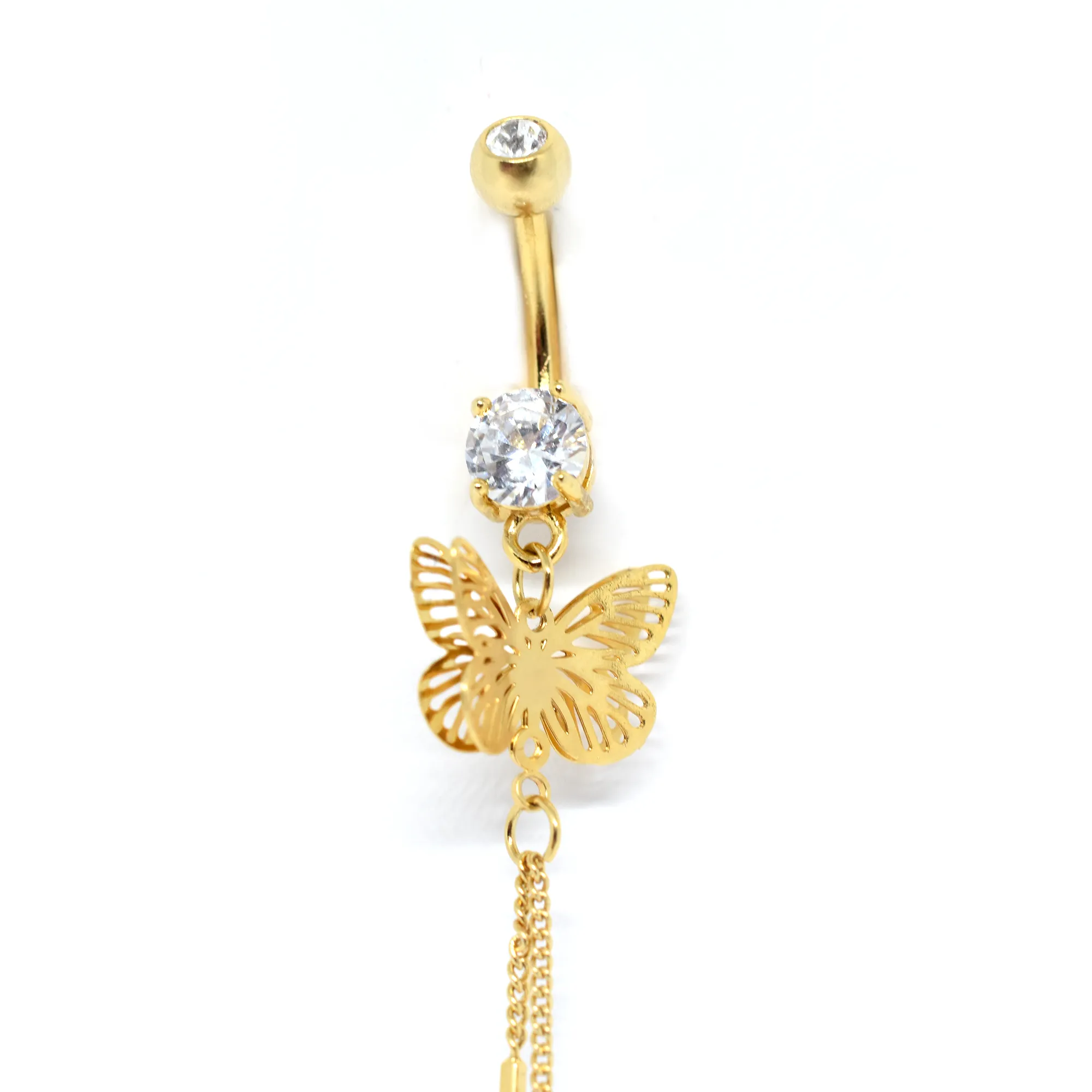 Dangly Butterfly Belly Ring