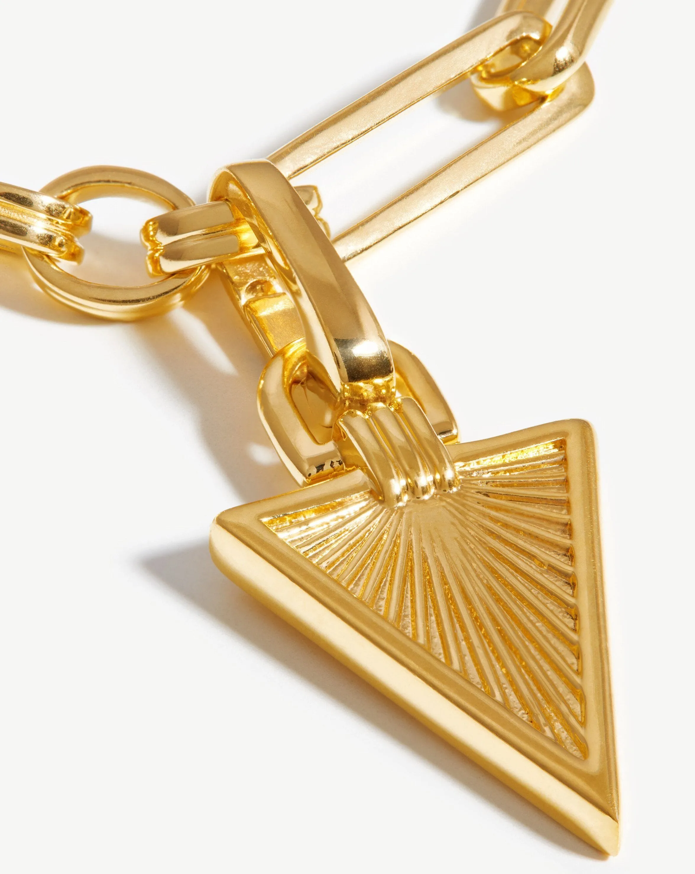 Deconstructed Axiom Ridge Triangle Chain Necklace | 18ct Gold Plated