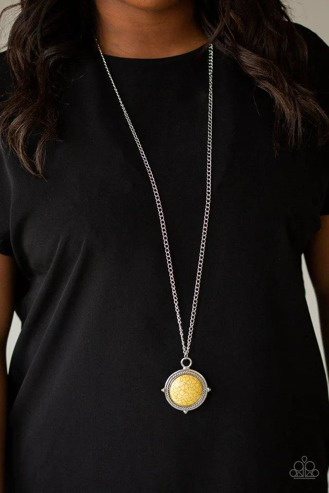 Desert Equinox Yellow Stone Necklace - Paparazzi Accessories