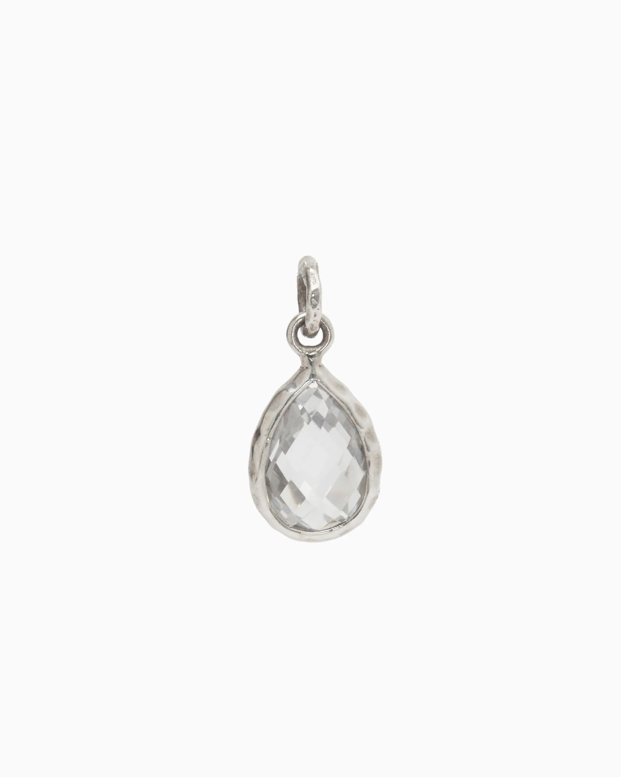 Dewdrop Stone Pendant - White Topaz