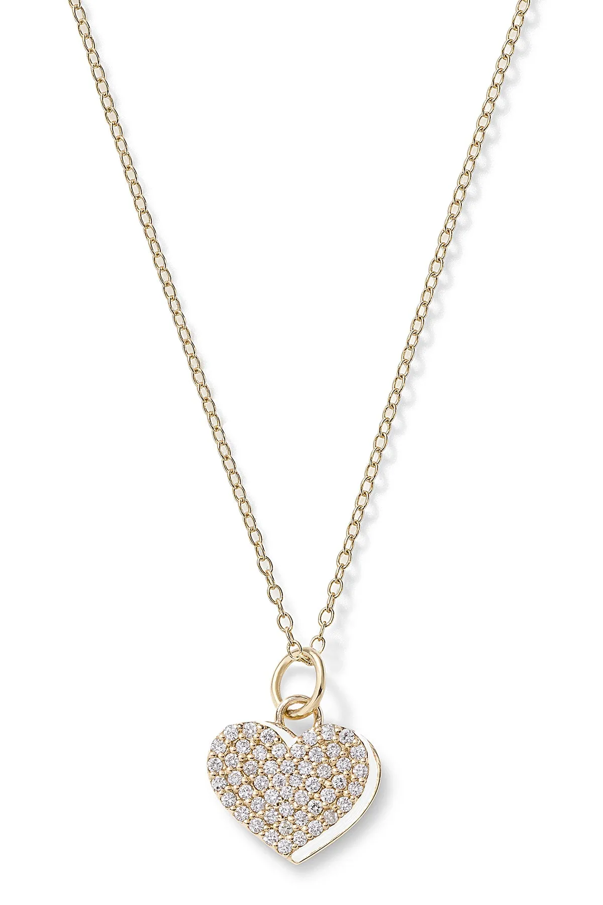 Diamond Heart with Enamel Shadow Necklace