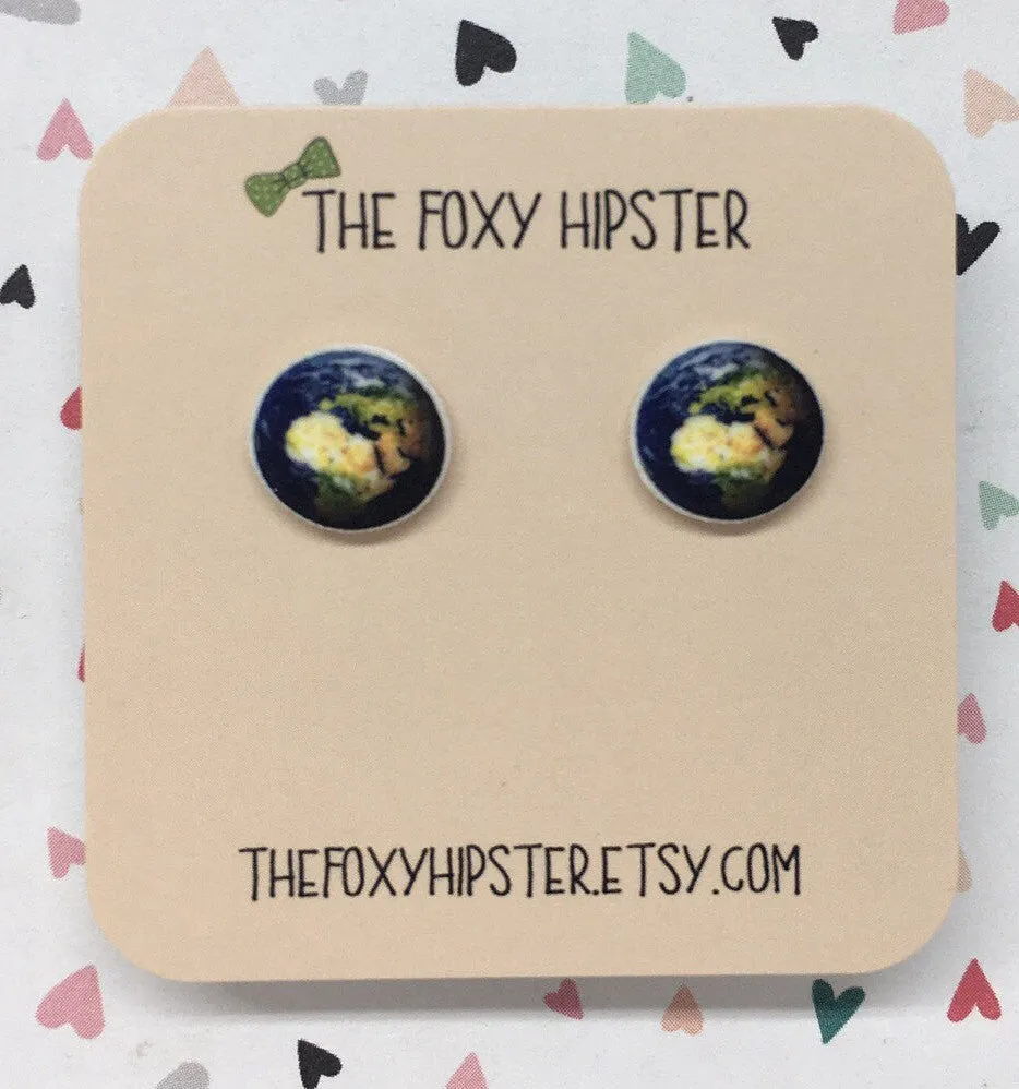 Earth Stud Earrings