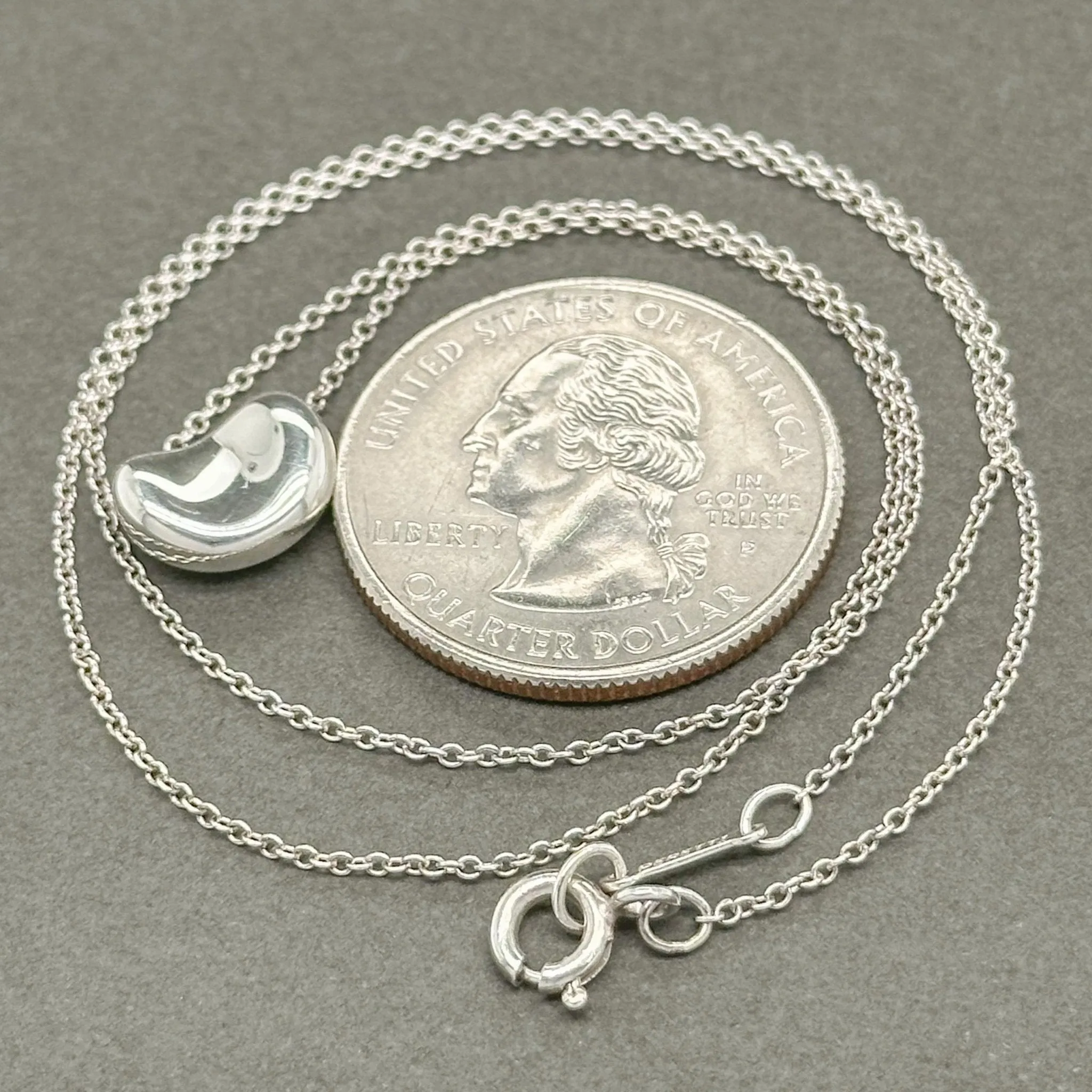 Estate Tiffany & Co. SS Elsa Peretti Bean Pendant