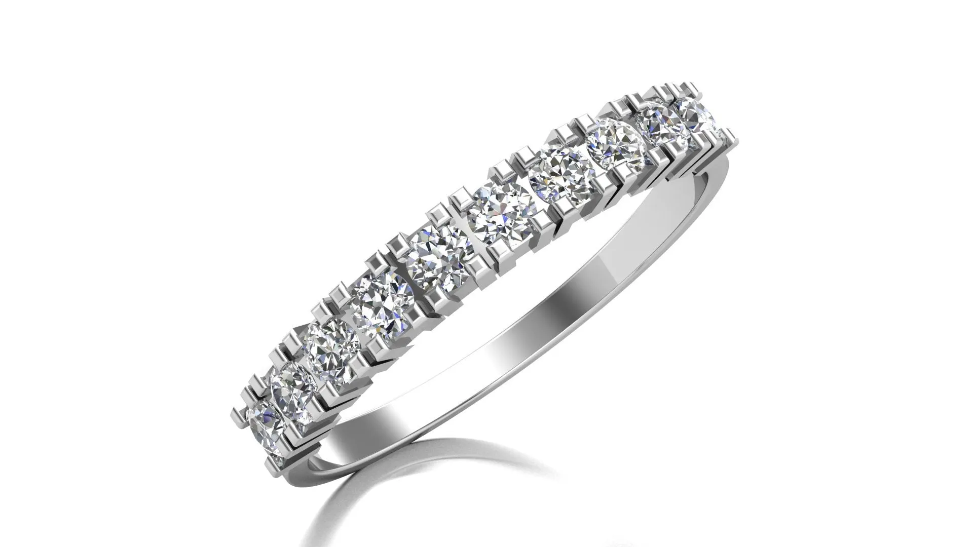 Eternity wedding ring (925 Sterling Silver)