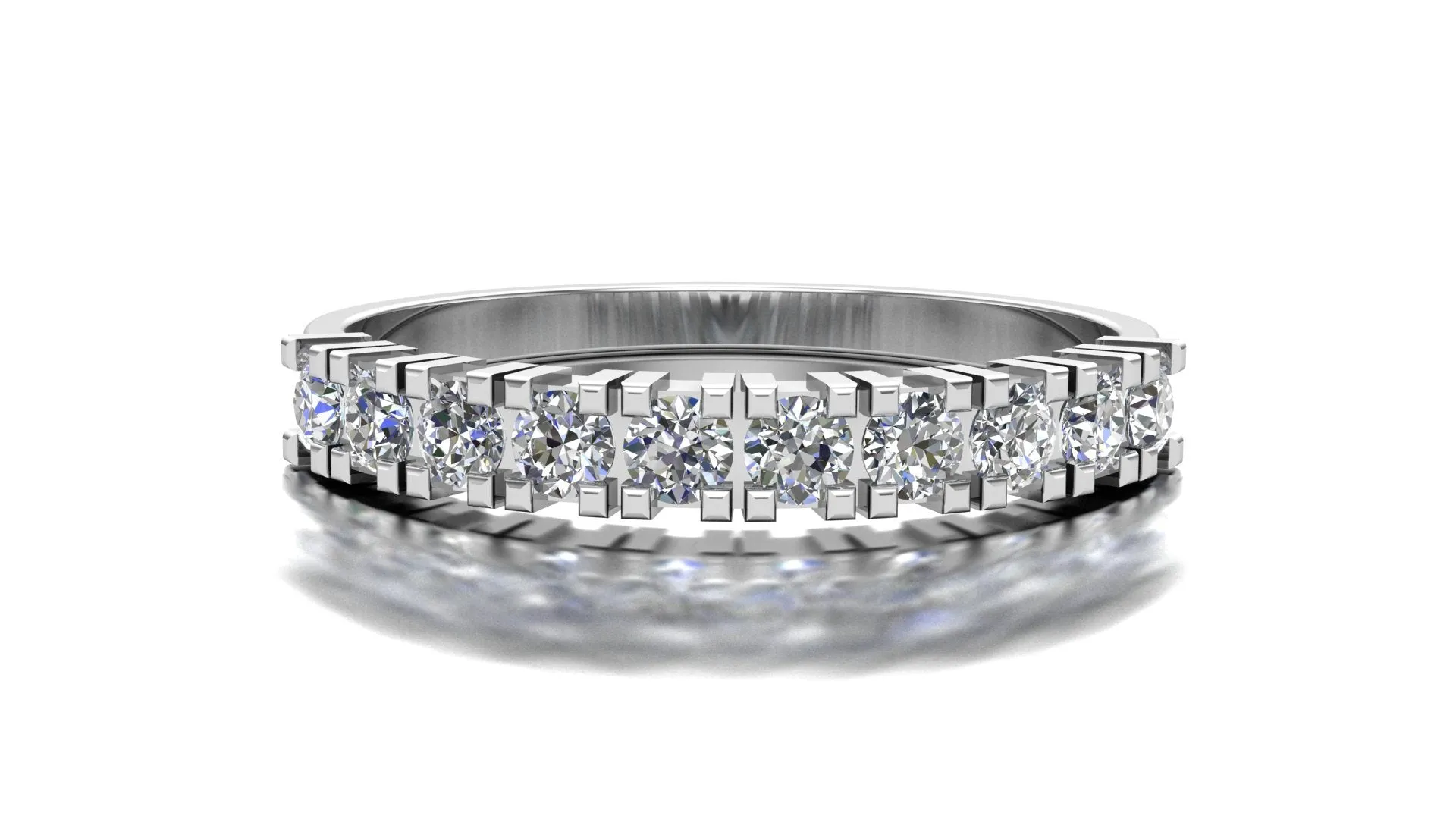 Eternity wedding ring (925 Sterling Silver)