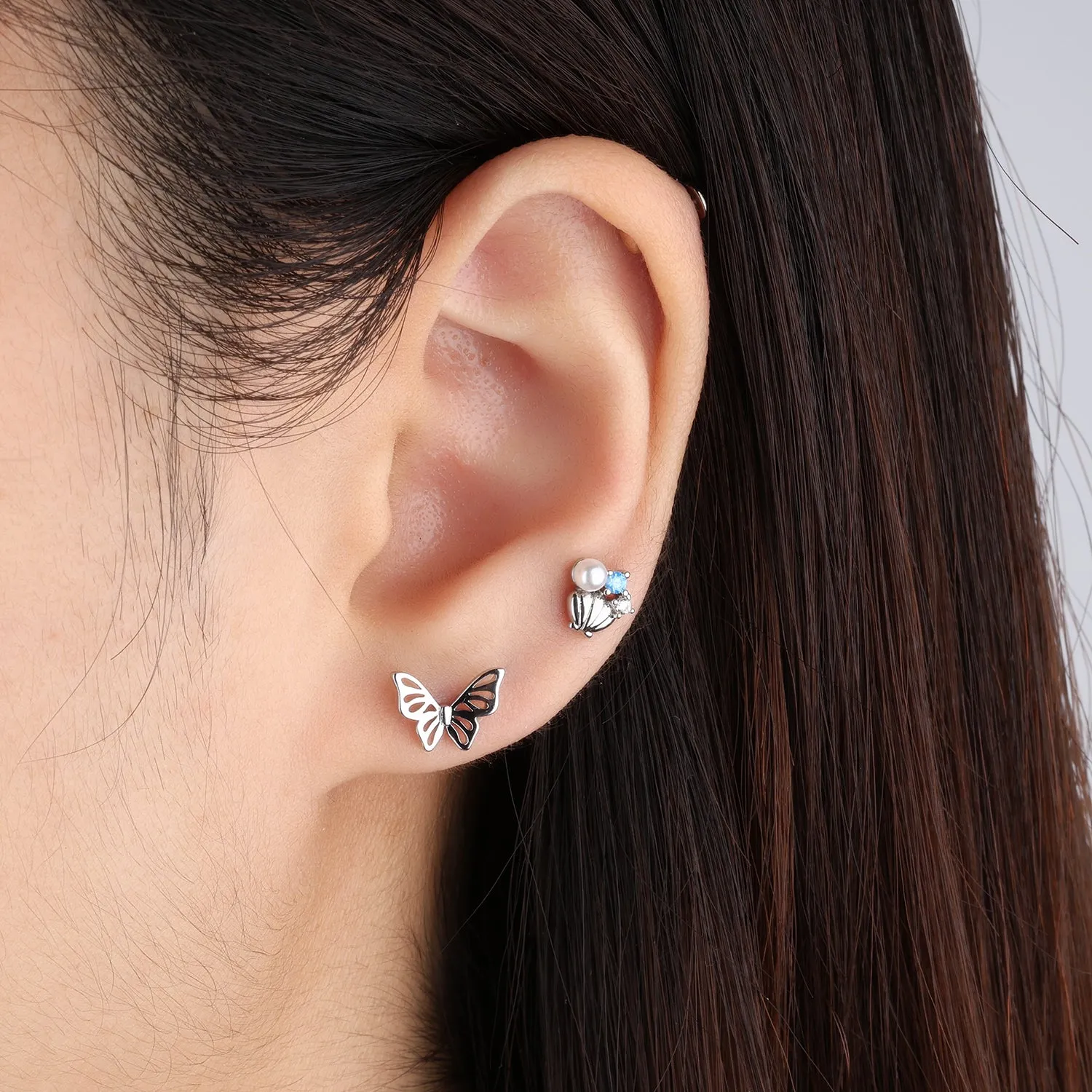 Exquisite Hollow Butterfly Stud