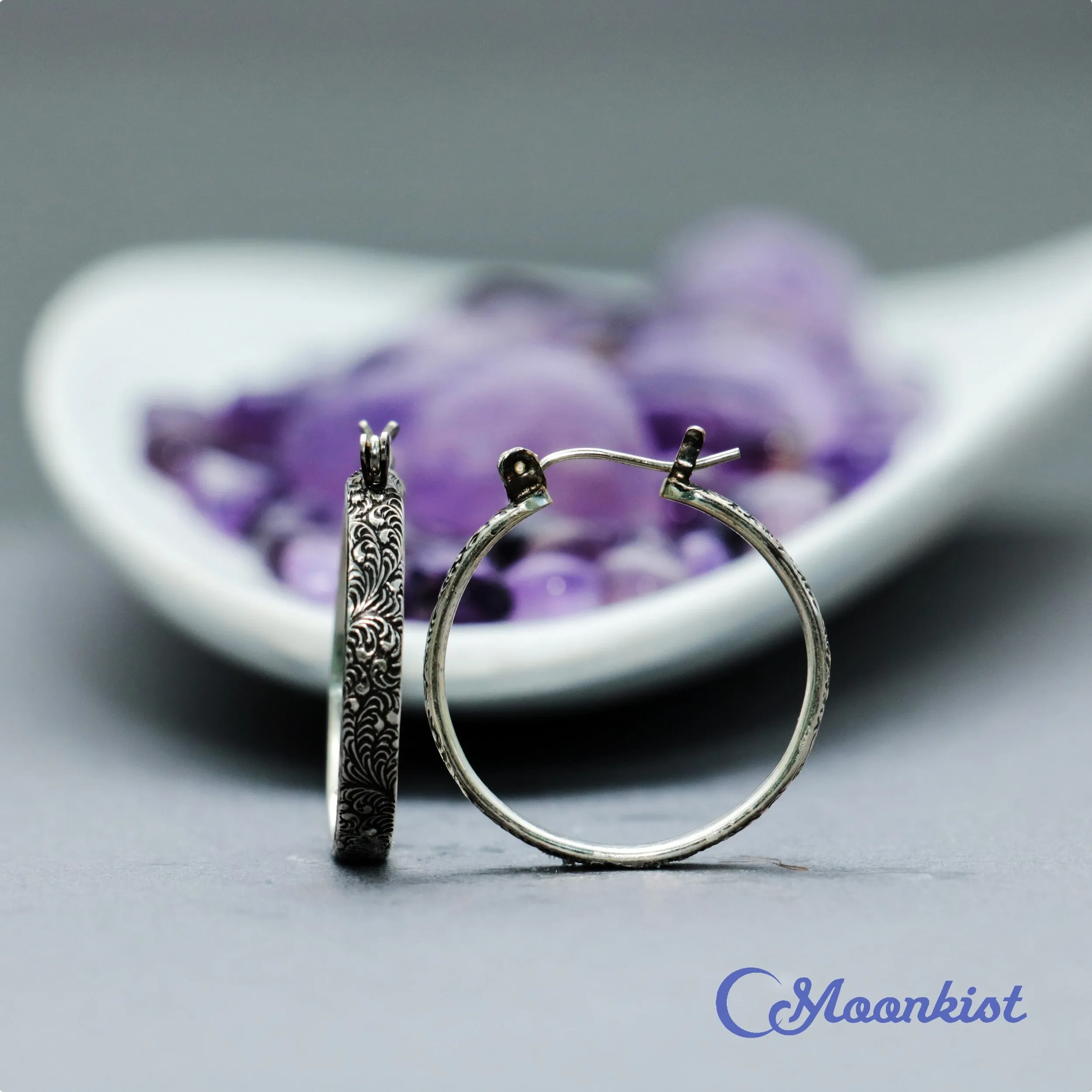 Fern Sterling Silver Hoops  | Moonkist Designs