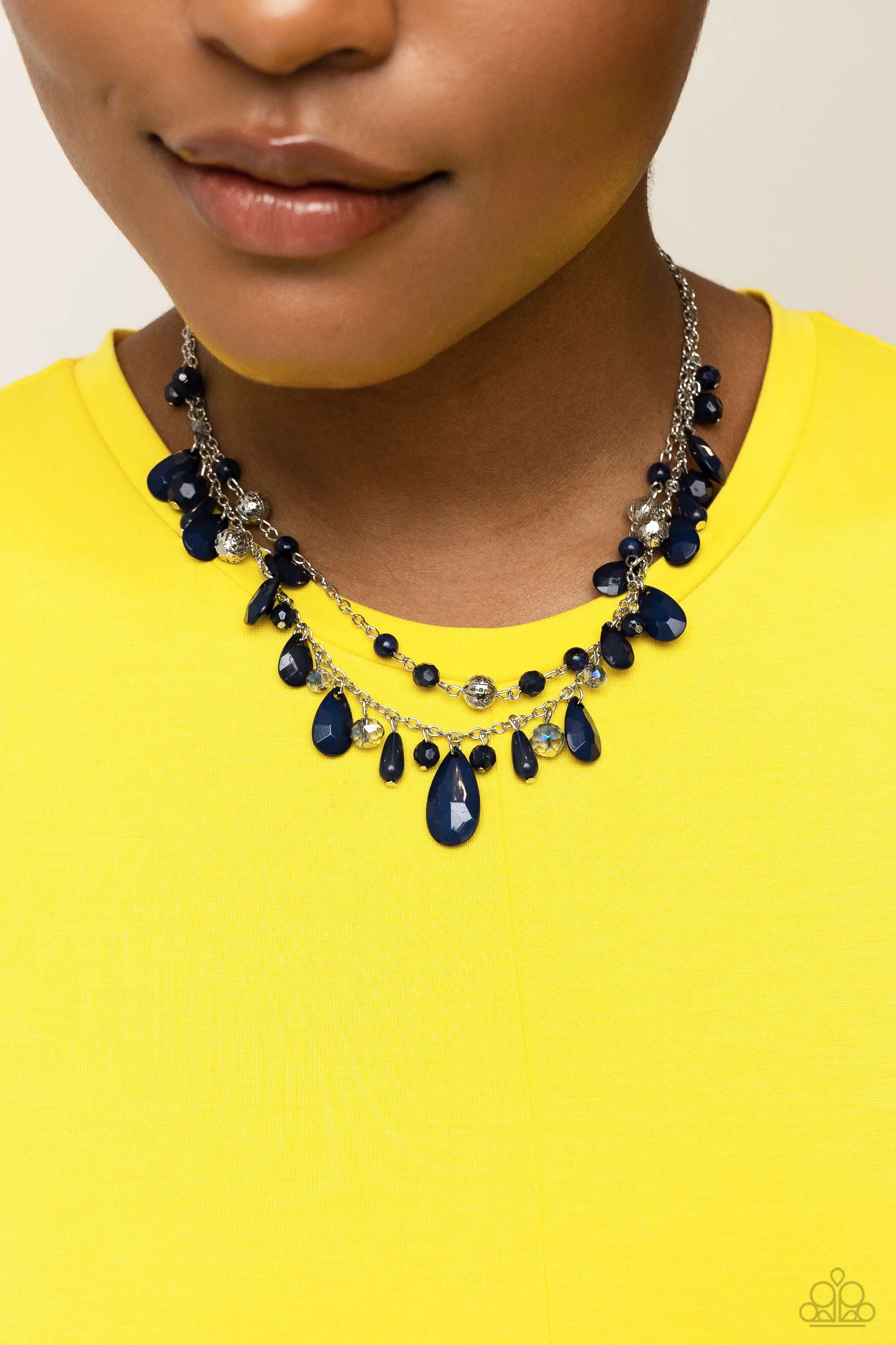 Flirty Flood - Blue Necklace