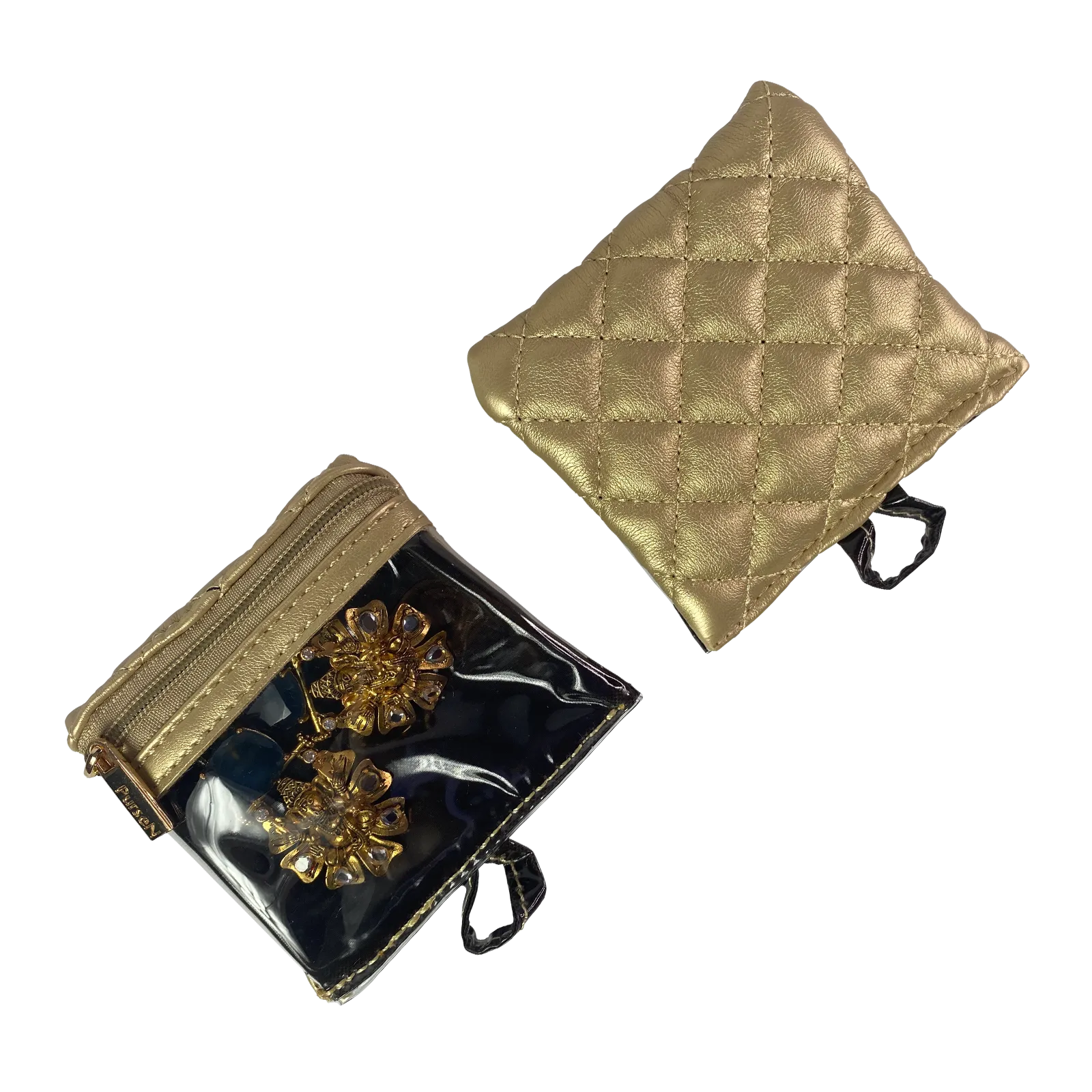 Getaway Jewelry Case - Gold Quilted