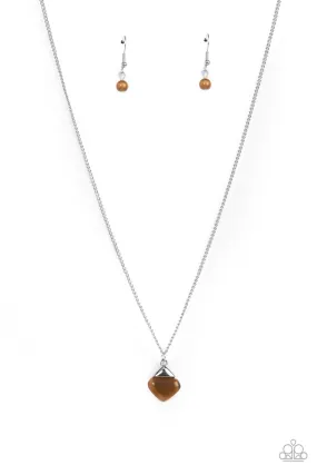 Gracefully Gemstone - Brown Paparazzi Necklace